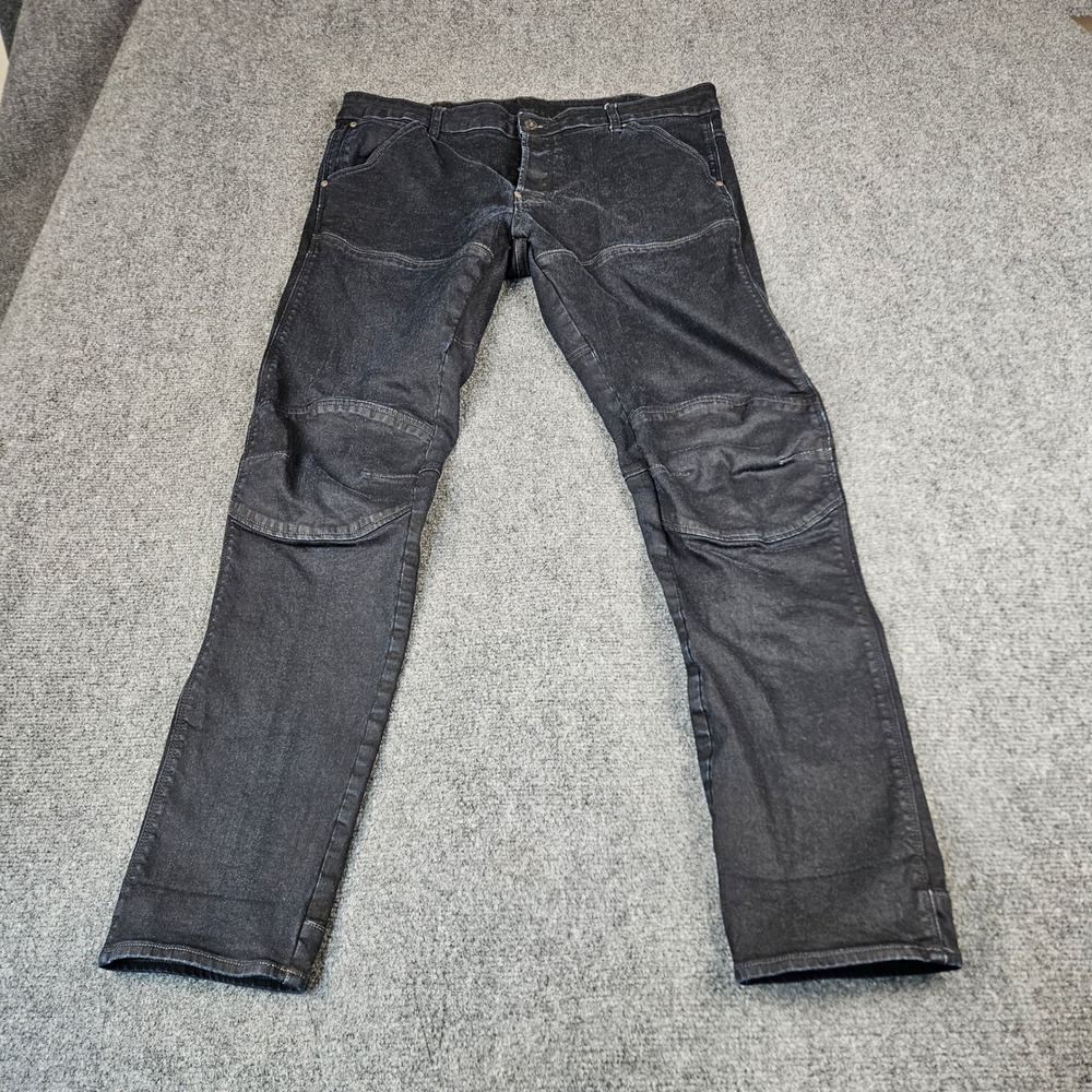 G-Star Raw 5620 3D Slim Moto Jeans Black 36 Button Fly 51025-7101-2967